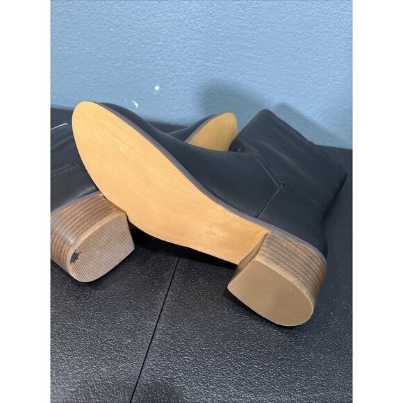 Corkys Boutique Boots Womens Sz 9M Black Vegan Leather Waterproof Easy Clean - Picture 7 of 7